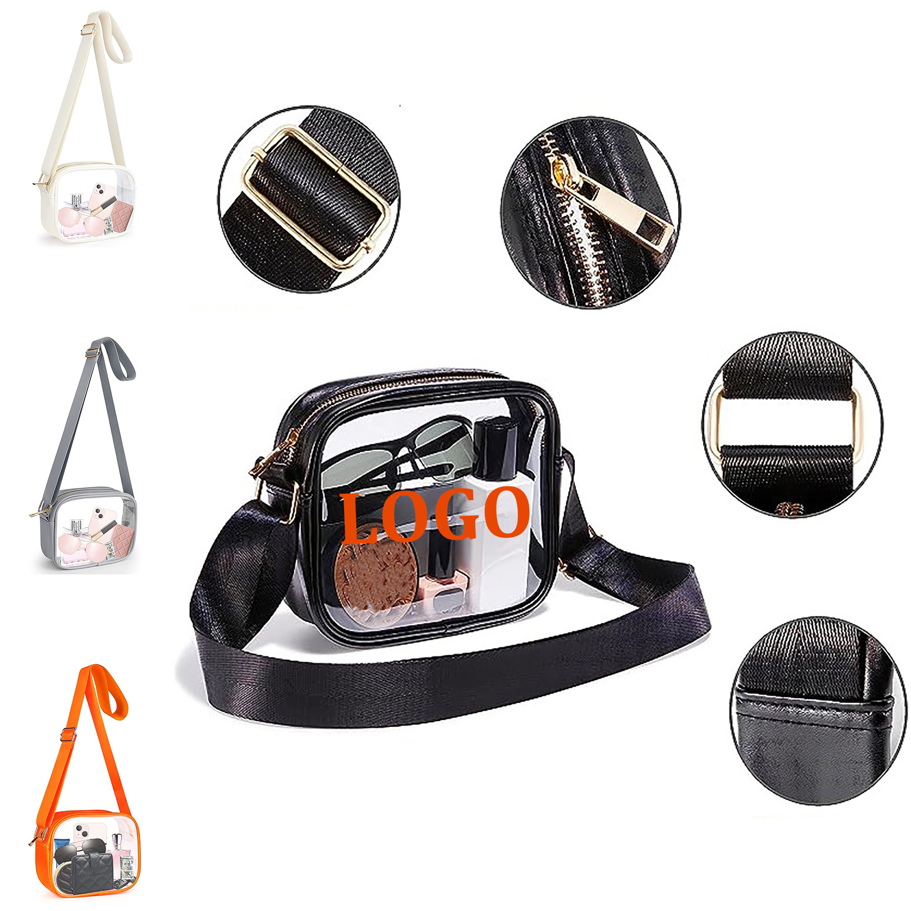 Clear PVC Crossbody Bag 1