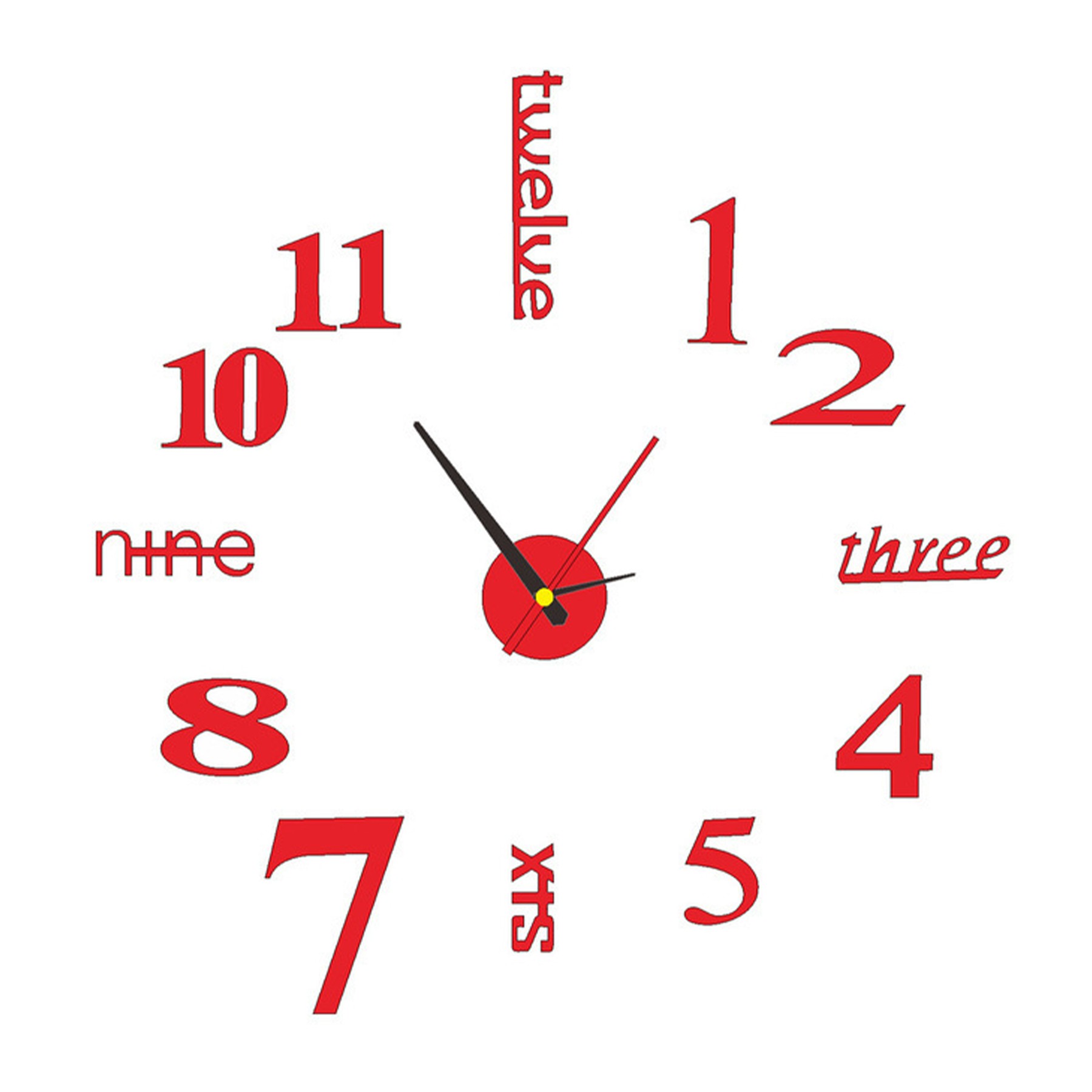 Wall Sticker Diy Clock 4