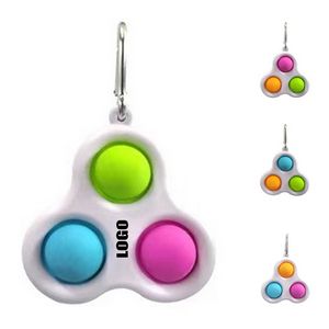 Tri Push Pop Fidget Sensory Toy With Carabiner 11