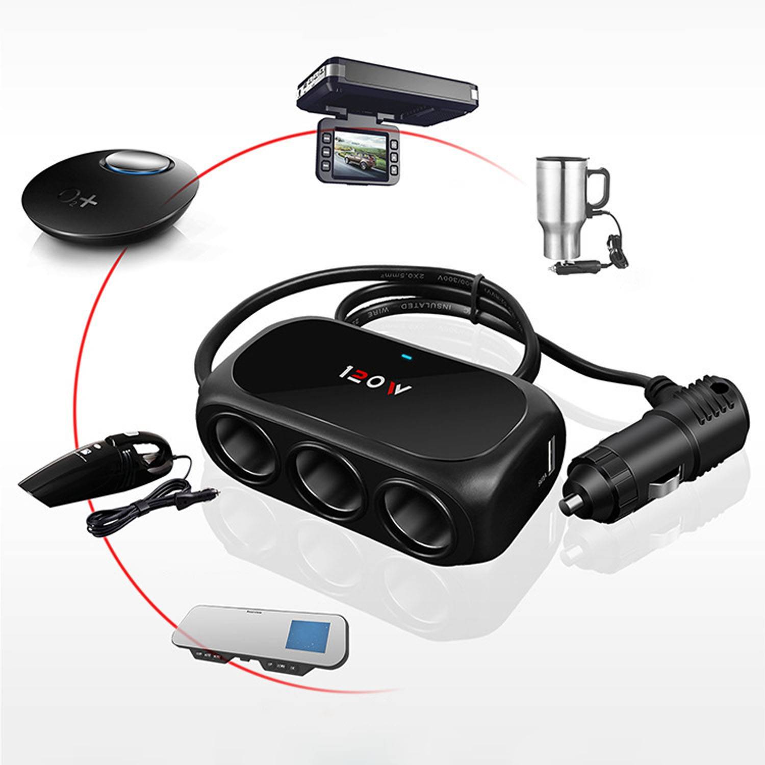 Car Multi-Function Usb Fast Charging 4