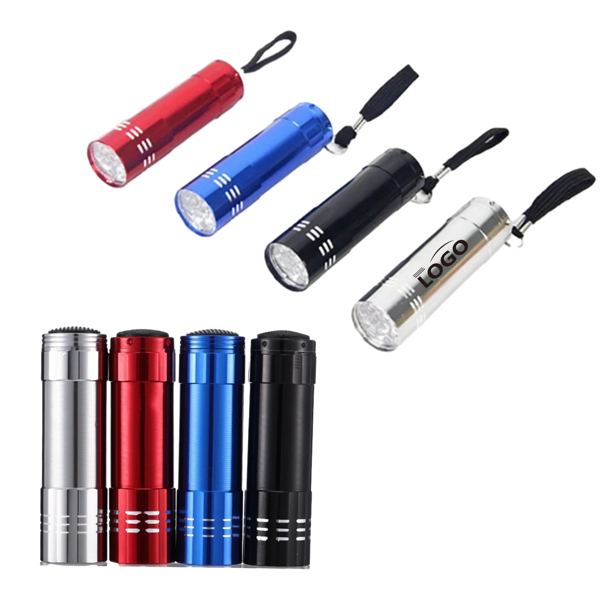 9 LED Light White Flashlight MOQ 100PCS 2