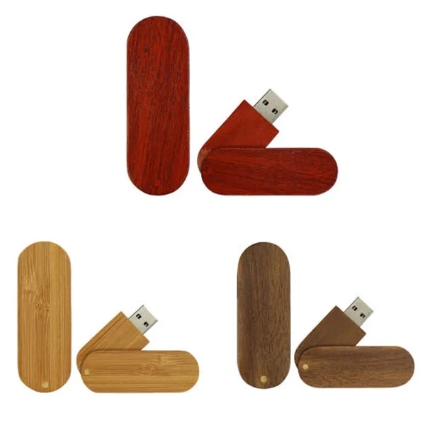 Rotating Wooden USB 2.0 Flash Drive 3