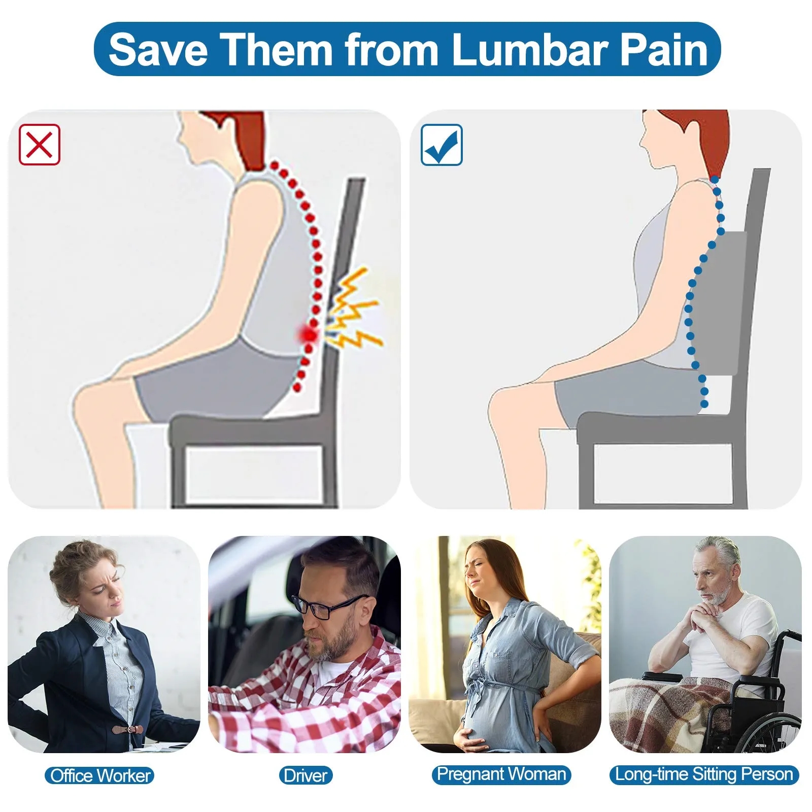 Memory foam back cushion 4