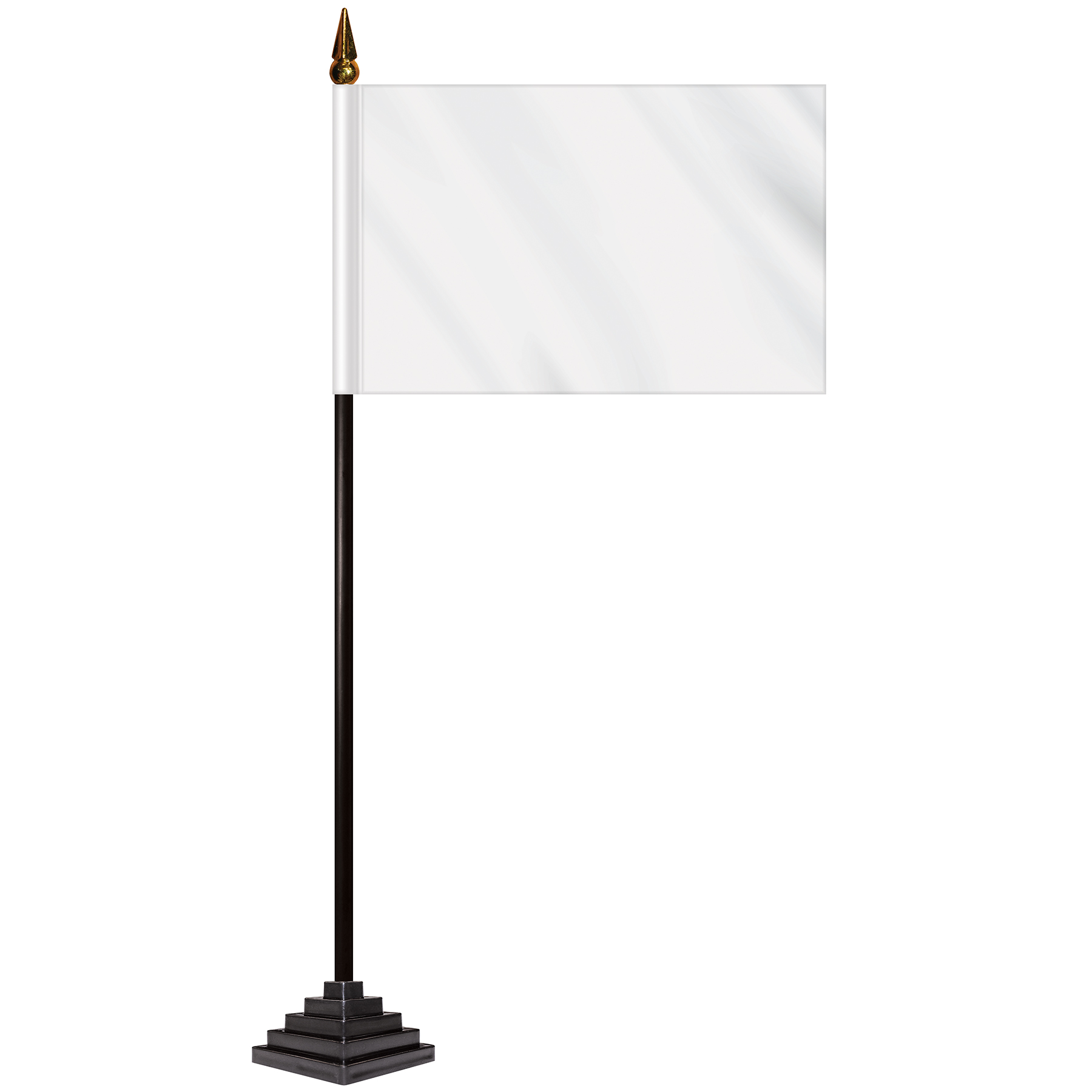 4" x 6" Single Reverse Stick Flag with Pyramid Stick Flag Base 16
