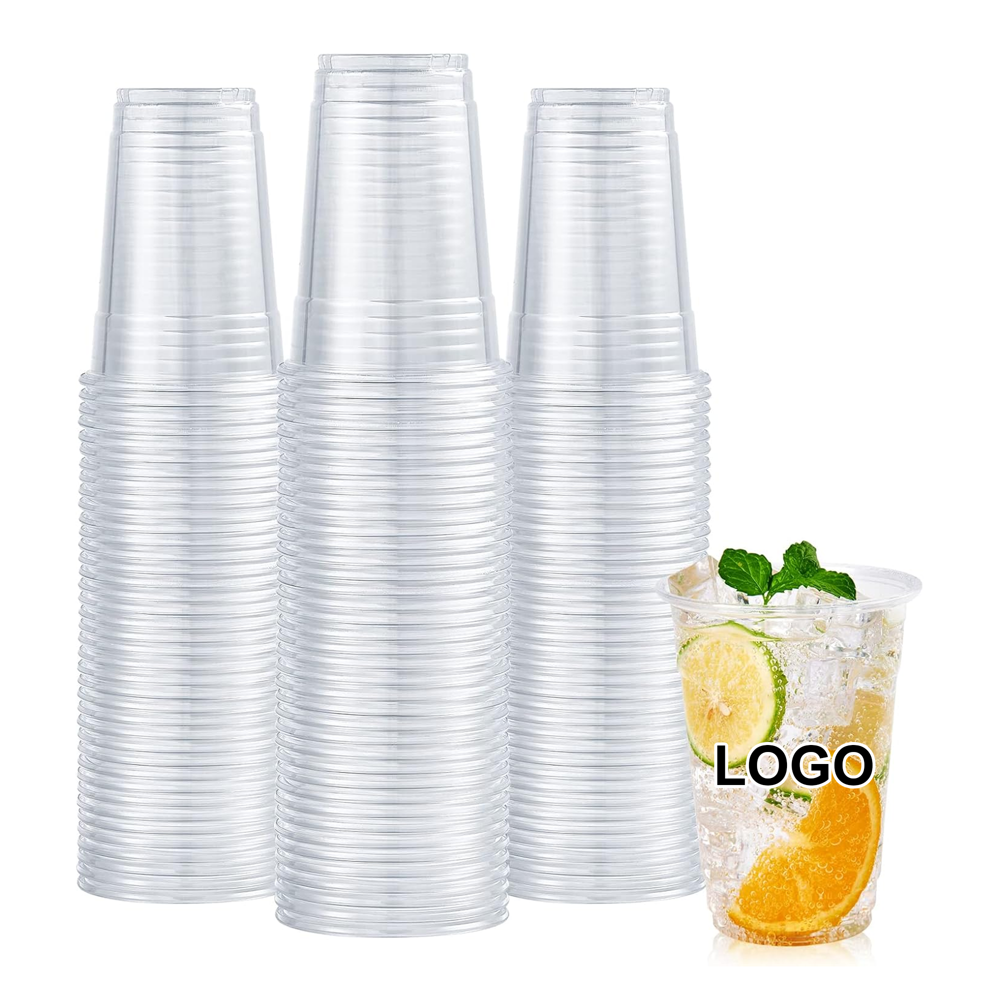 16 OZ Clear Plastic Cups 3