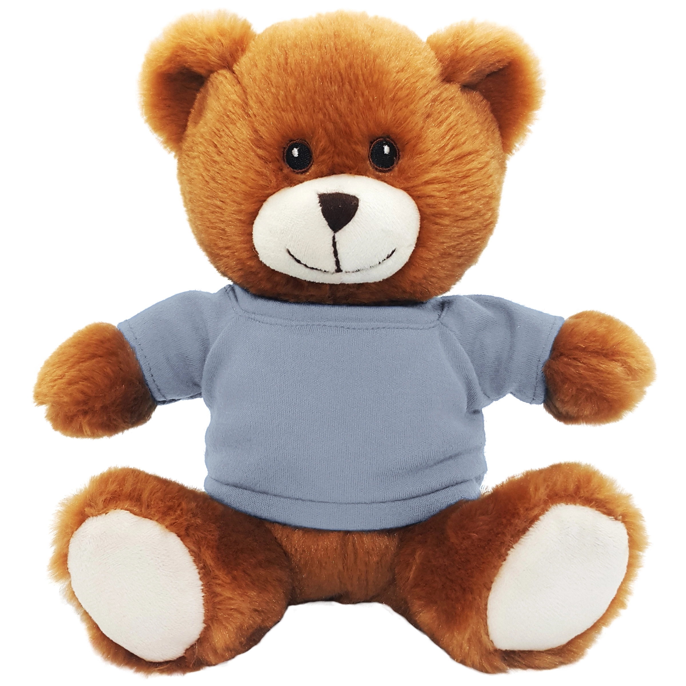 8" Embroidered Eyes Honey Brown Bear 14