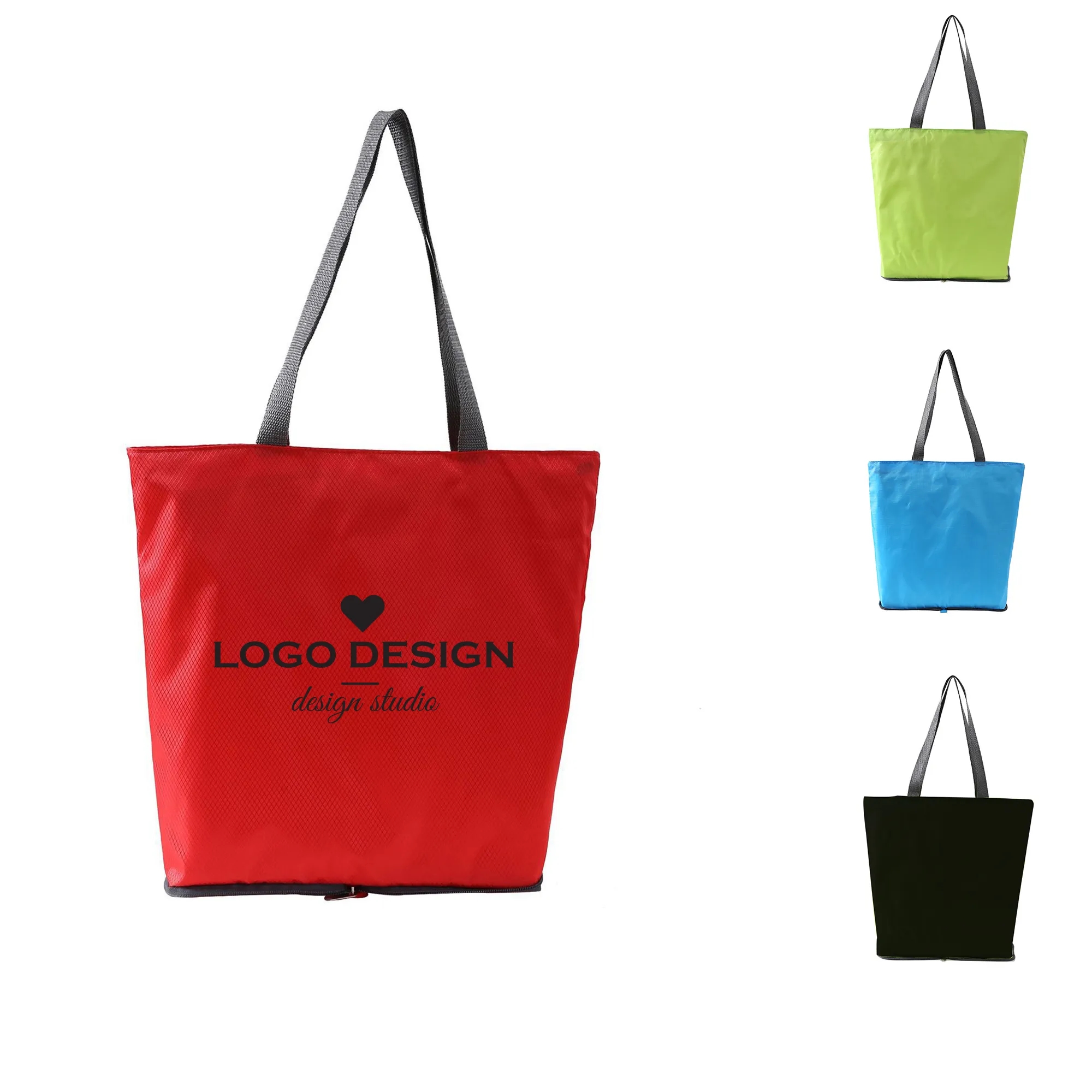 Folding Grocery Tote Bag, custom tote bag with logo imprint 2