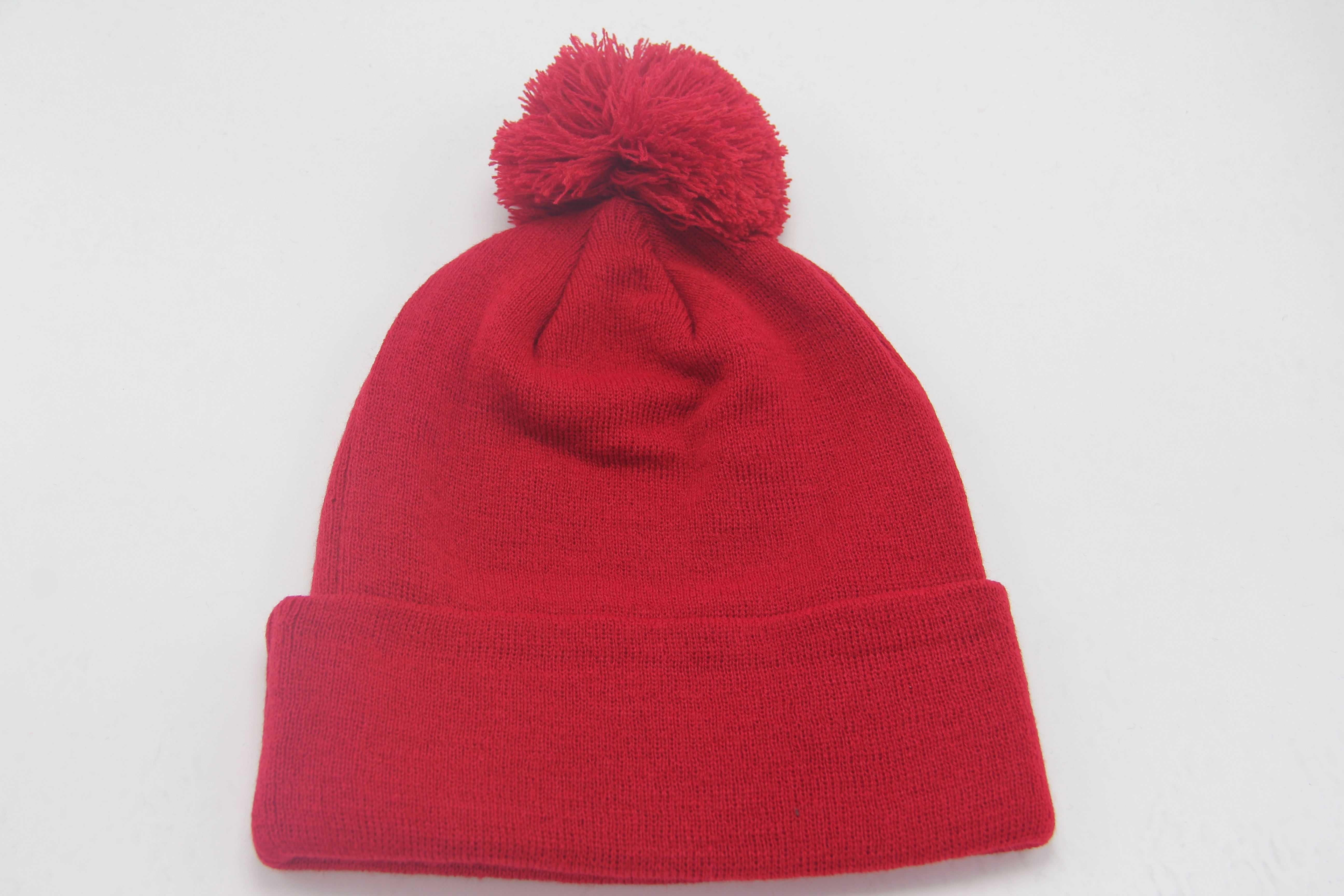 12" Knit Beanie Pompon