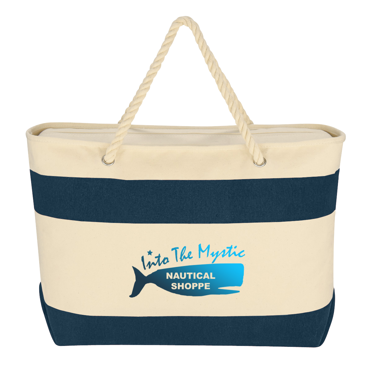 Large Cruising Tote Bag With Rope Handles, custom tote bag with logo imprint 7