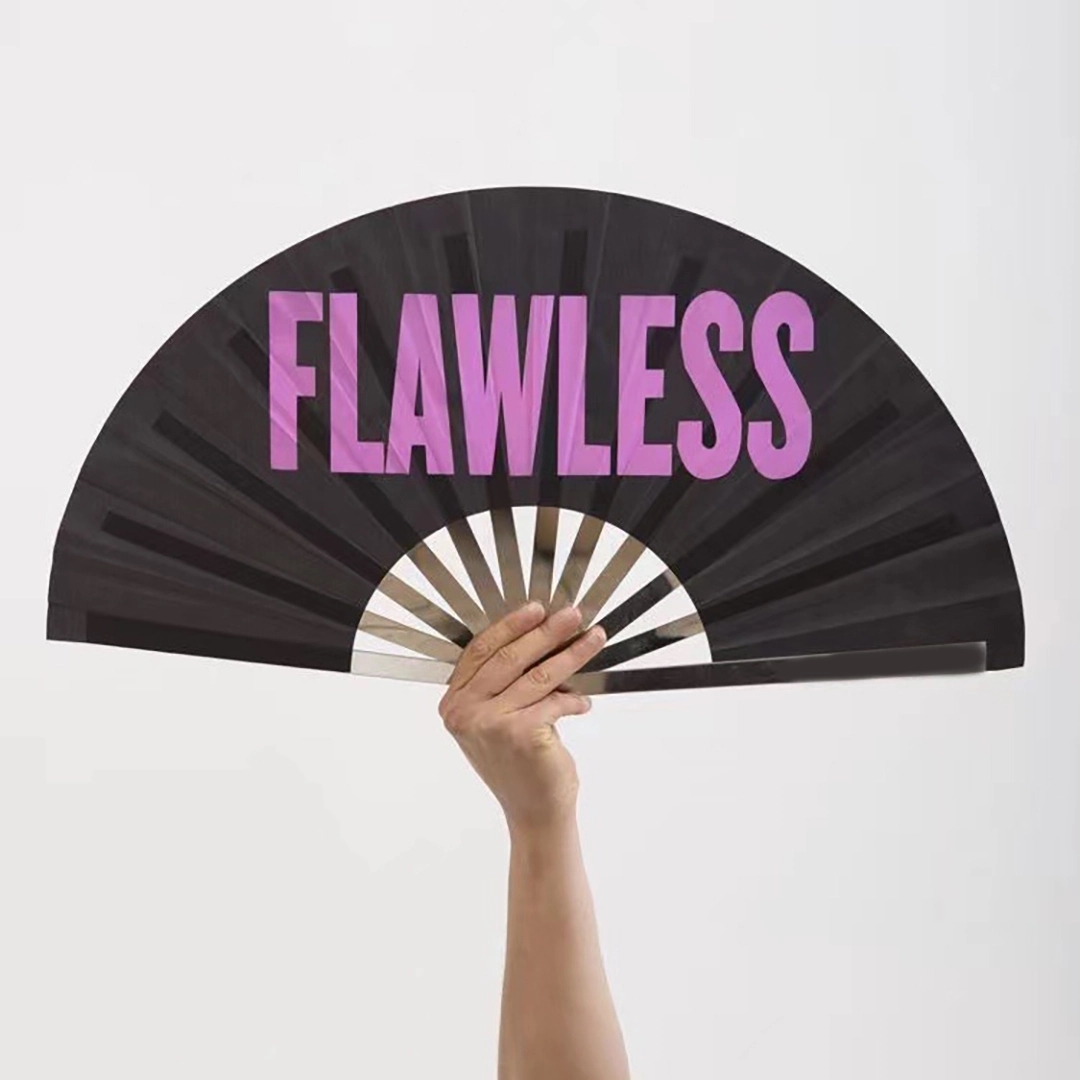 10"Plastic Frame Crafted Folding Fan 3