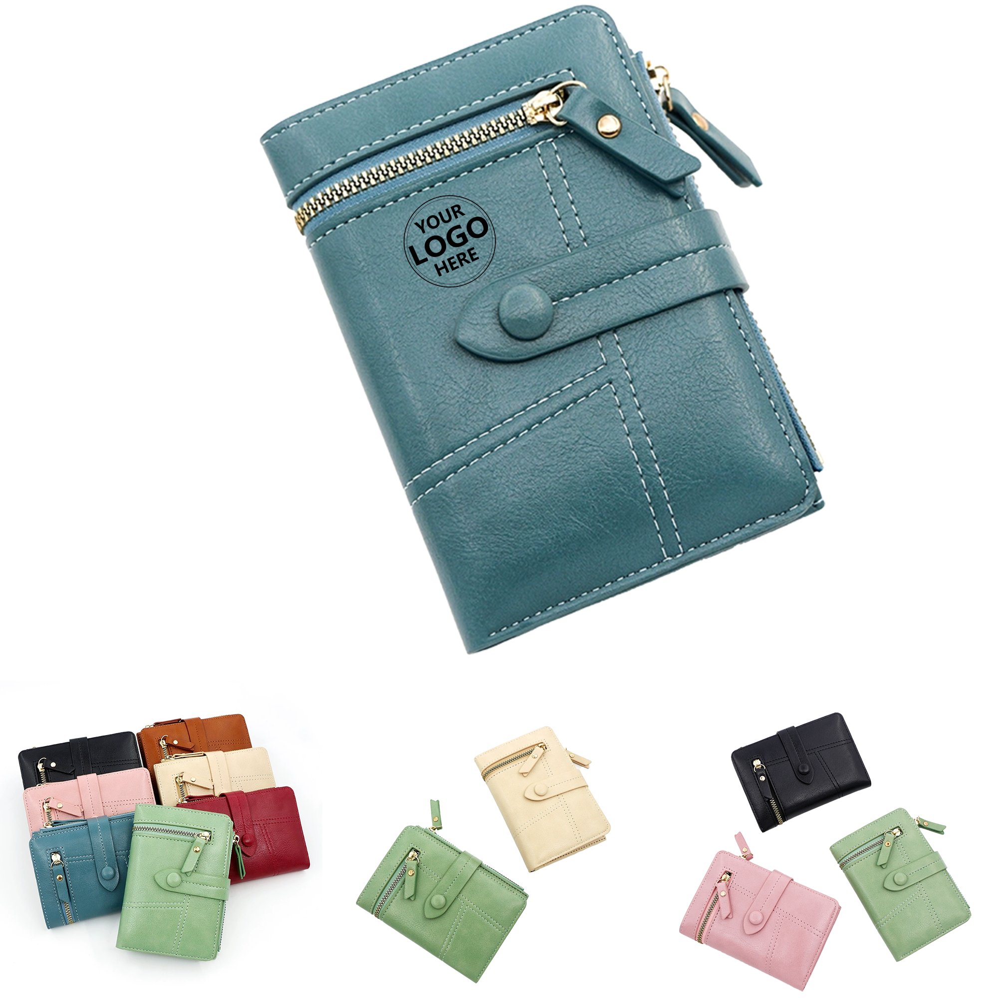 Women's Mini Zip Wallet in PU Leather 6