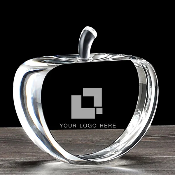 Crystal apple paperweight 2