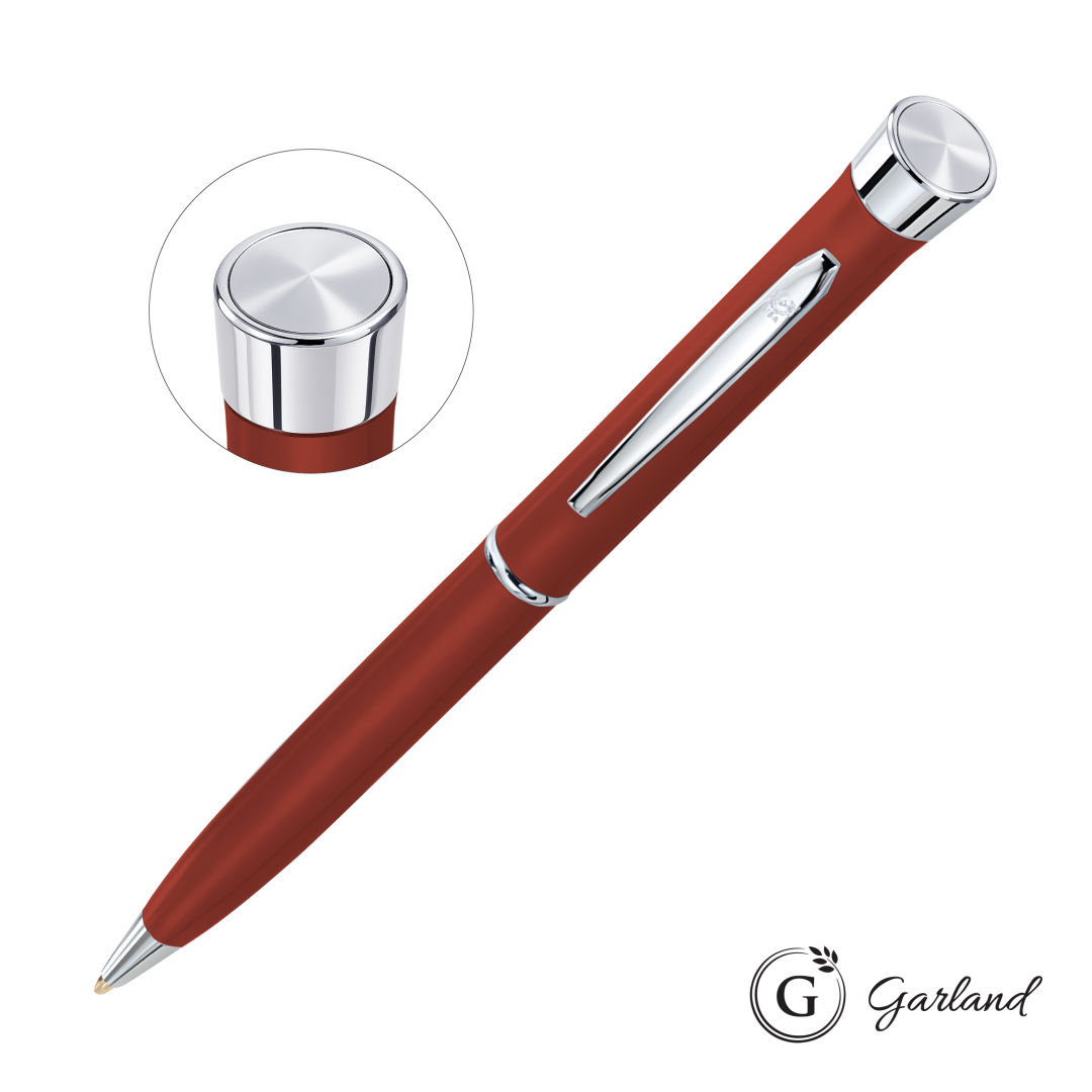 Garland® Color Matte Custom Emblem Twist Pen - Chrome 4