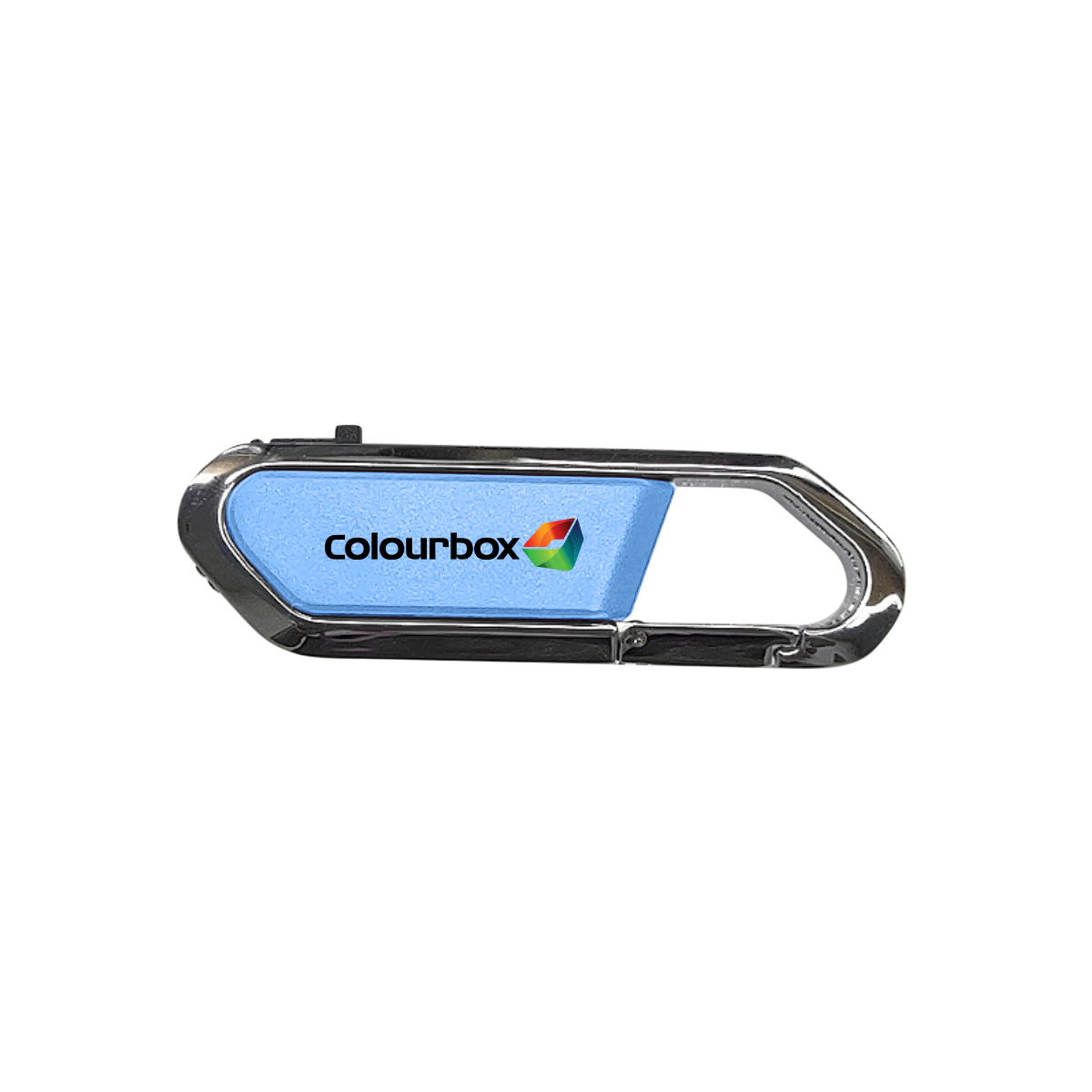 Carabiner USB Drive With Metal Rim And Capless Push/Retract USB 27