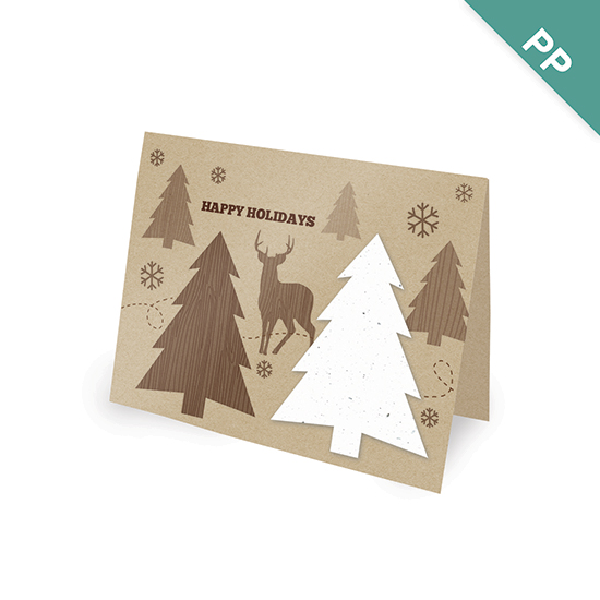 Rustic Woodland Corporate Holiday Cards 2