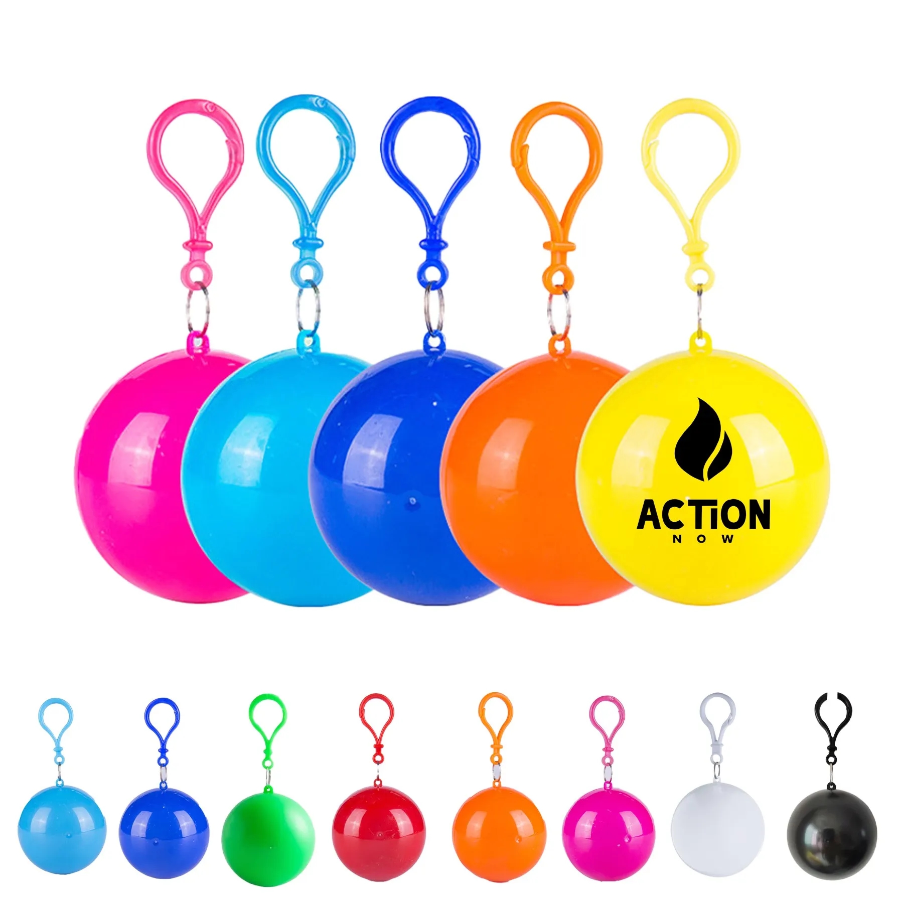 Portable Keychain Ball Poncho 7