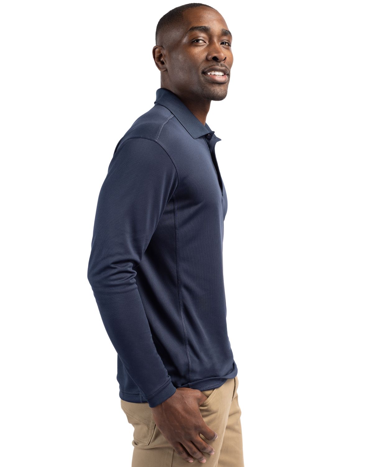 Clique Ice Pique Tech Mens Long Sleeve Polo 38