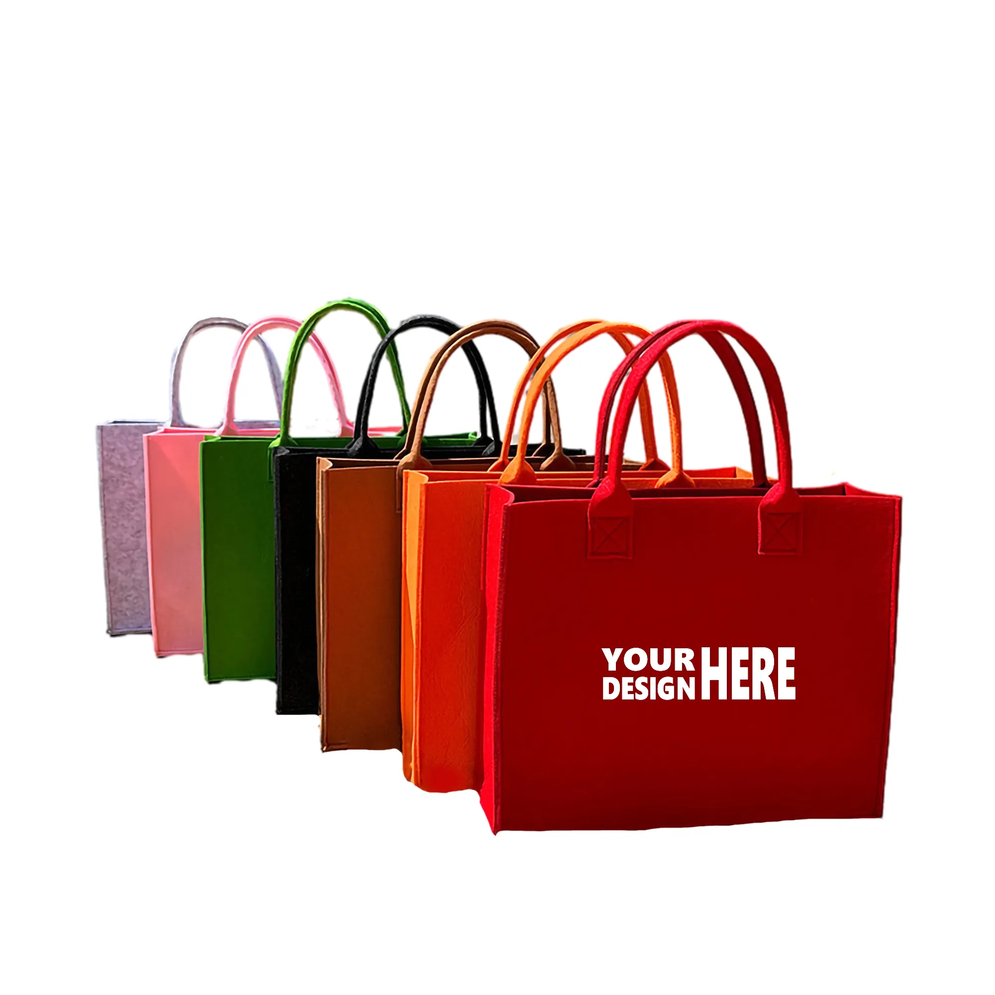 MOQ 100PCS Large Capacity Felt Bag 1