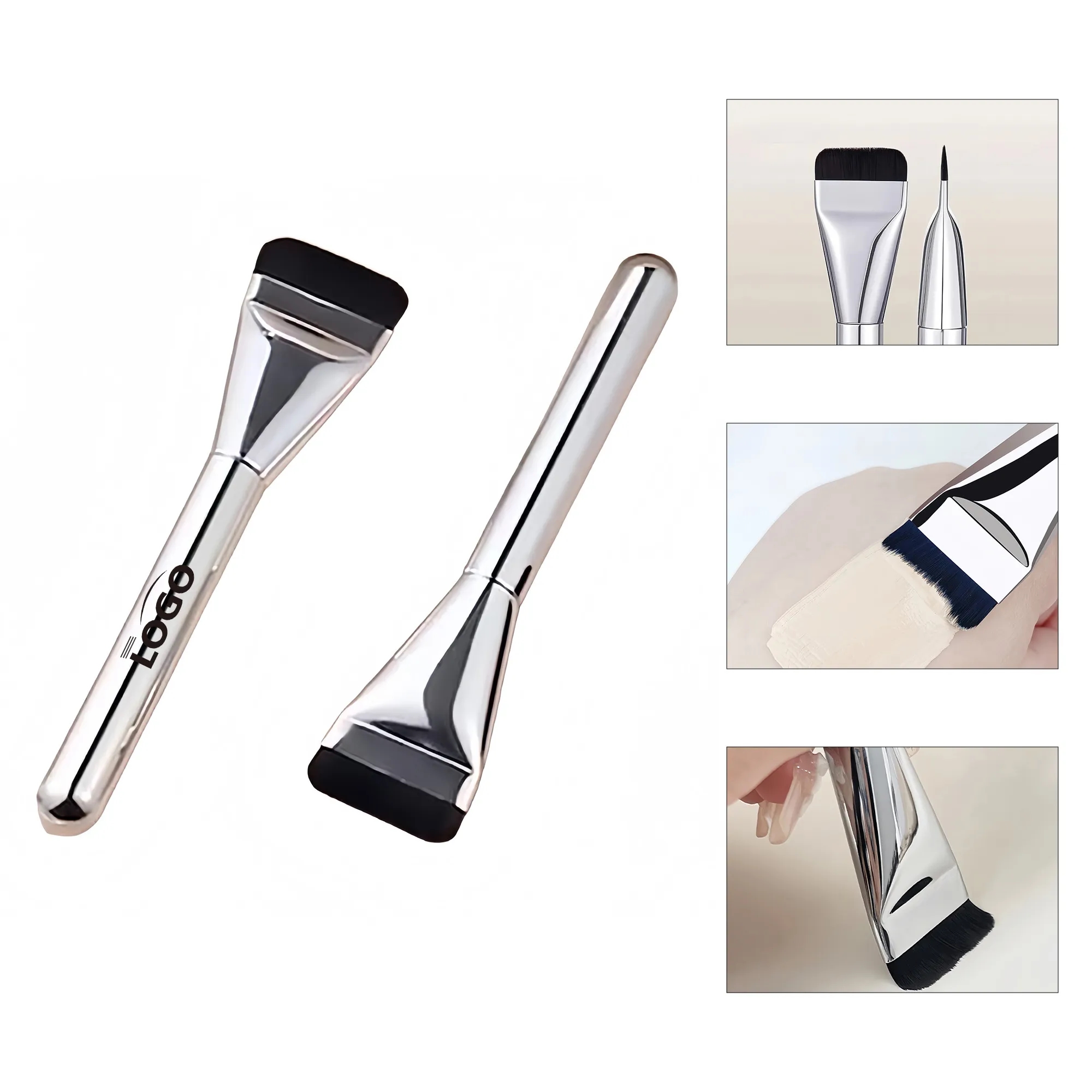 Wide Flat Top Foundation Brush For Liquid Cream Makeup