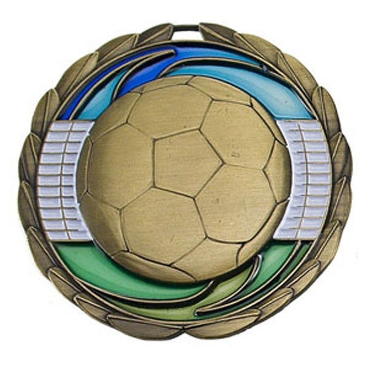 Soccer Color Epoxy Medallion (2-1/2")