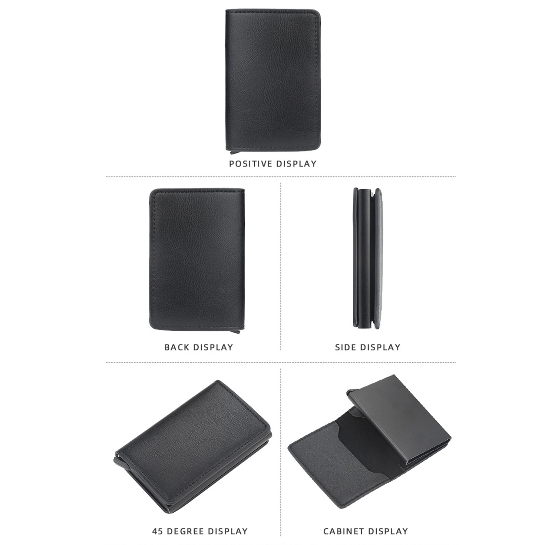 RFID Slim Wallet Pop-up Credit Card Holder With Money Clip 5