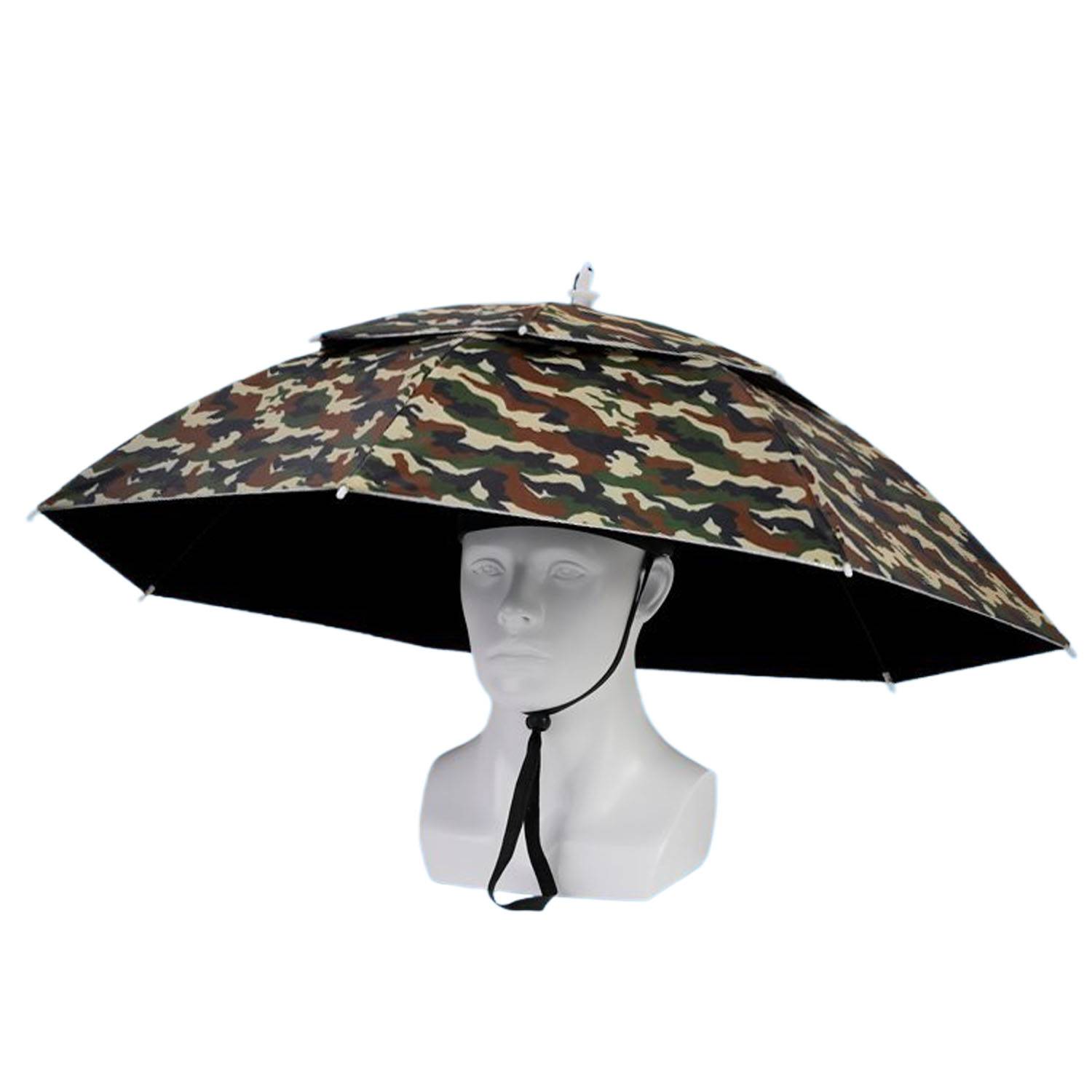 Double-Layer Adjustable Foldable Fishing Umbrella Hat 6