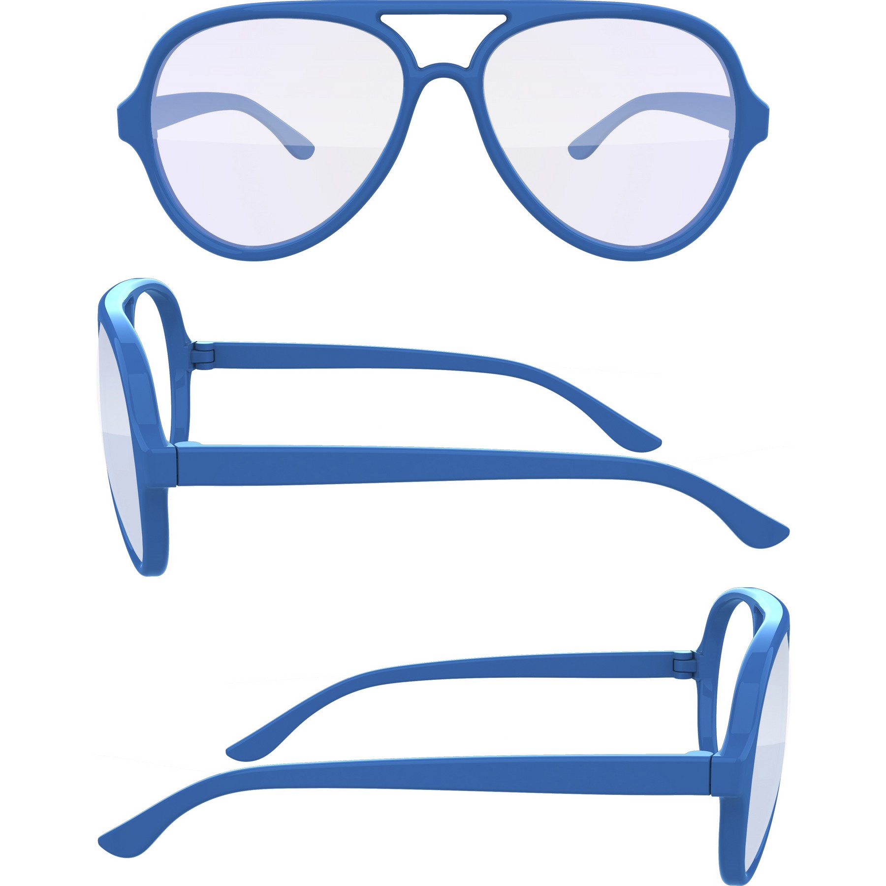 Plastic Aviator Blue Light Blocking Sunglasses 33