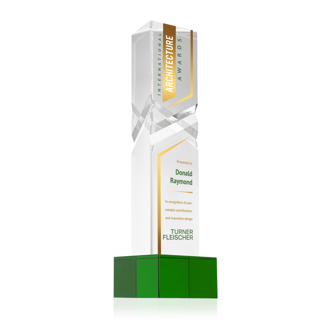 Oakham VividPrint™ Award on Hancock Base - Green 10