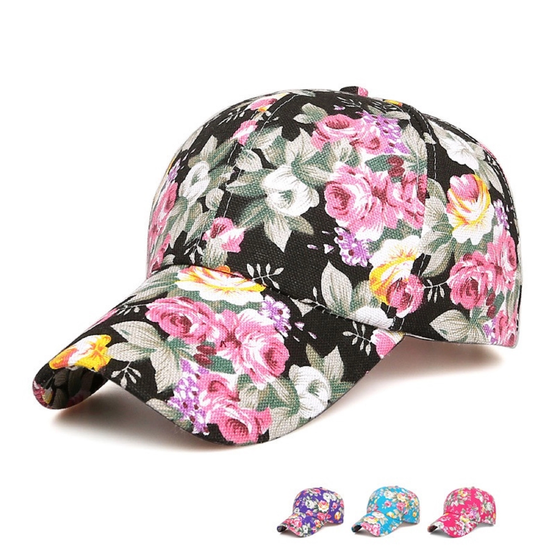 Flower Full Printed Baseball Cap 2