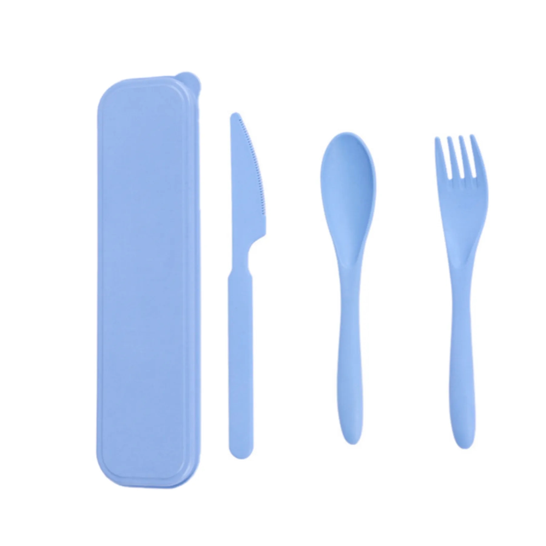 Reusable Travel Utensils Wheat Straw Set Eco-Friendly 1