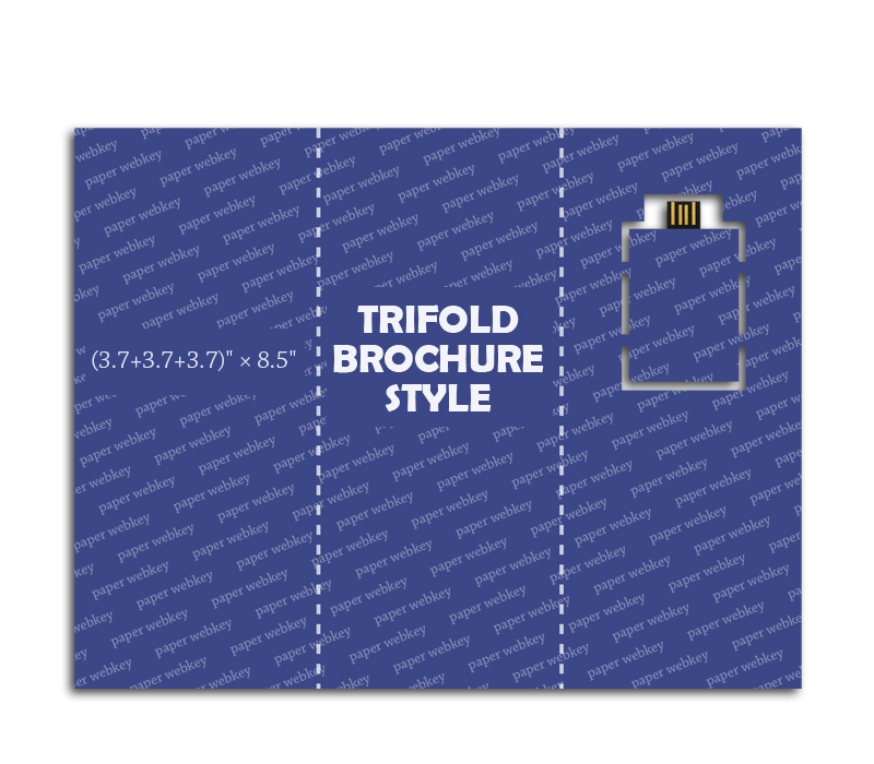 8.5 inch Paper Webkey Trifold Brochure 2