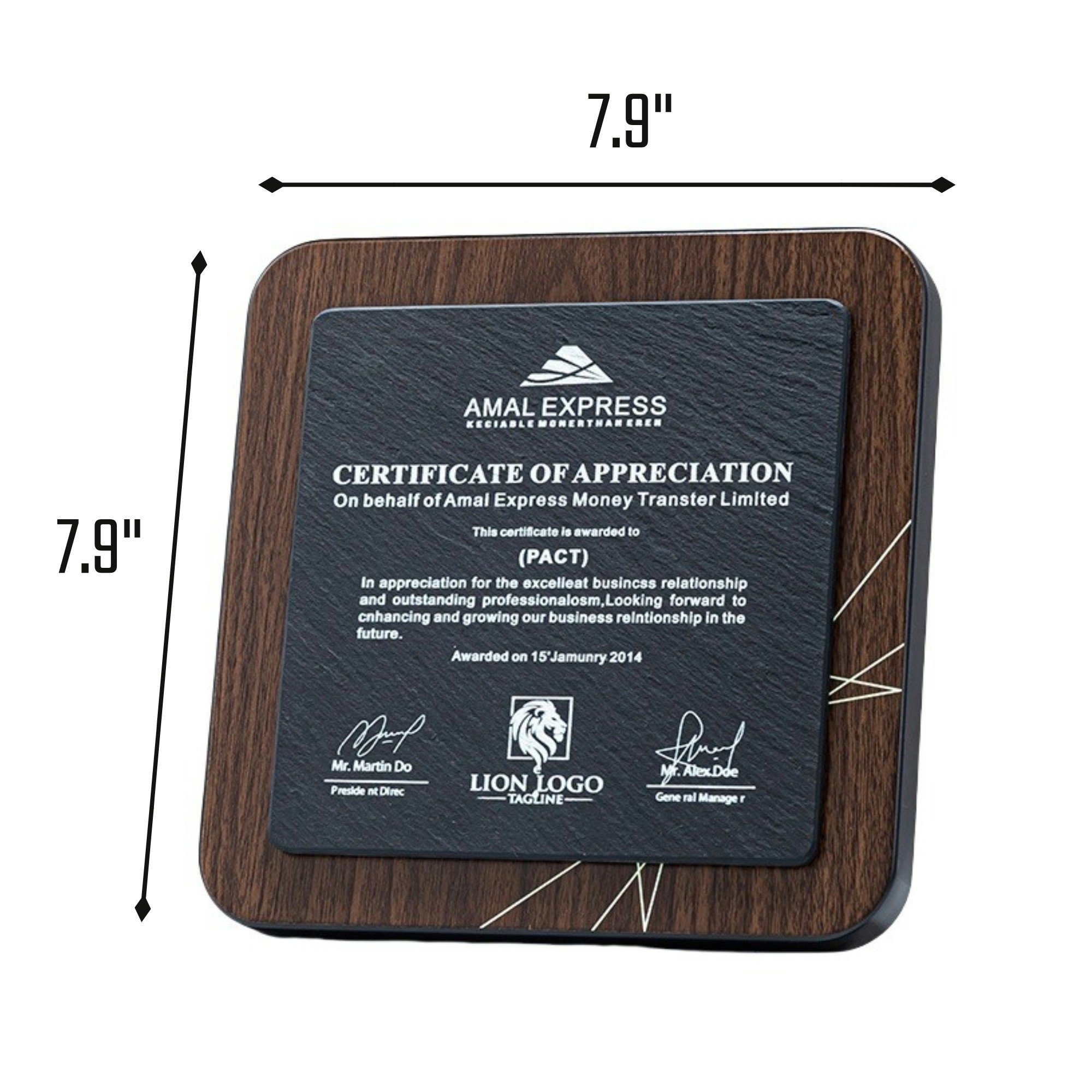 Wooden Slab Trophy 3