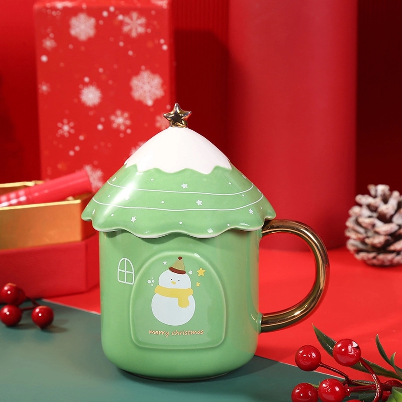 Christmas Tree Shaped Coffee Ceramic Mug 6