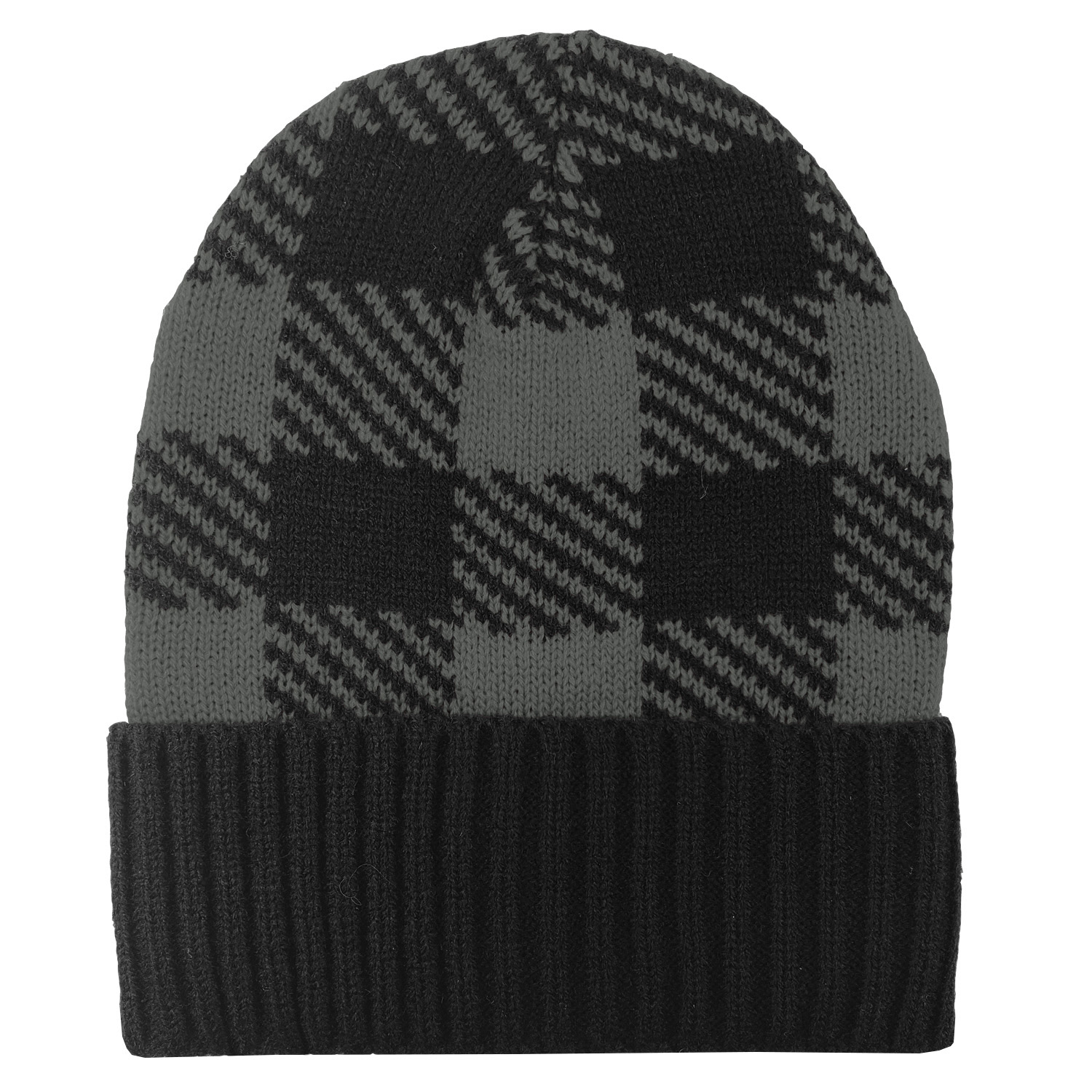 Buffalo Plaid Knit Cap, Fashion Knit Scarf & Text Gloves Combo 4