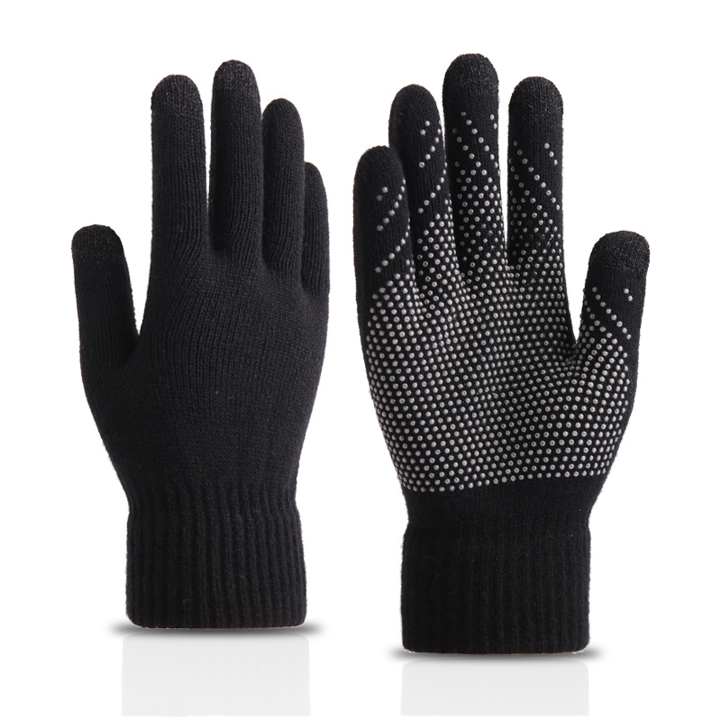Winter Knit Gloves Touchscreen fingers Anti-Slip Warm Elastic Texting Smart Phone Gloves 4