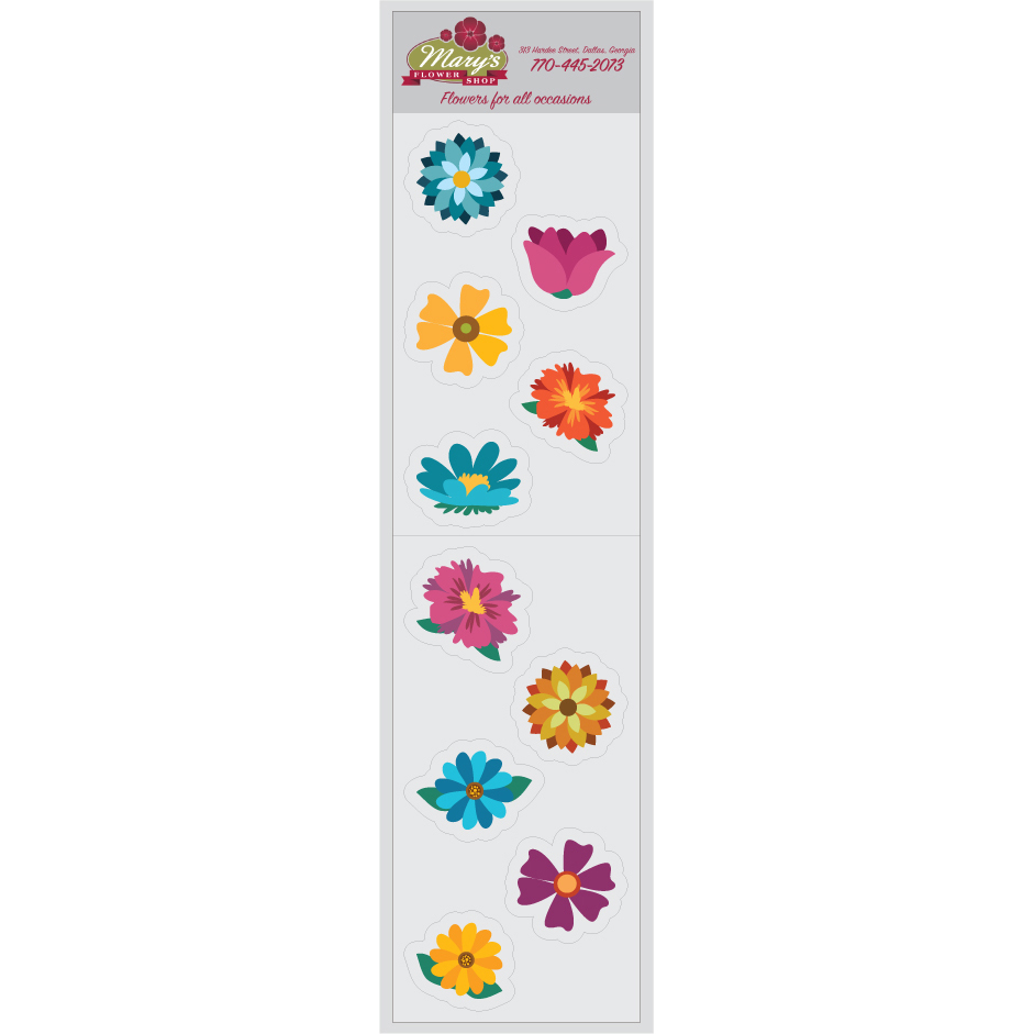 Party Glass Marker Combo Kit up to 10 Custom Shapes. Full Colour imprint on reusable clear static 2