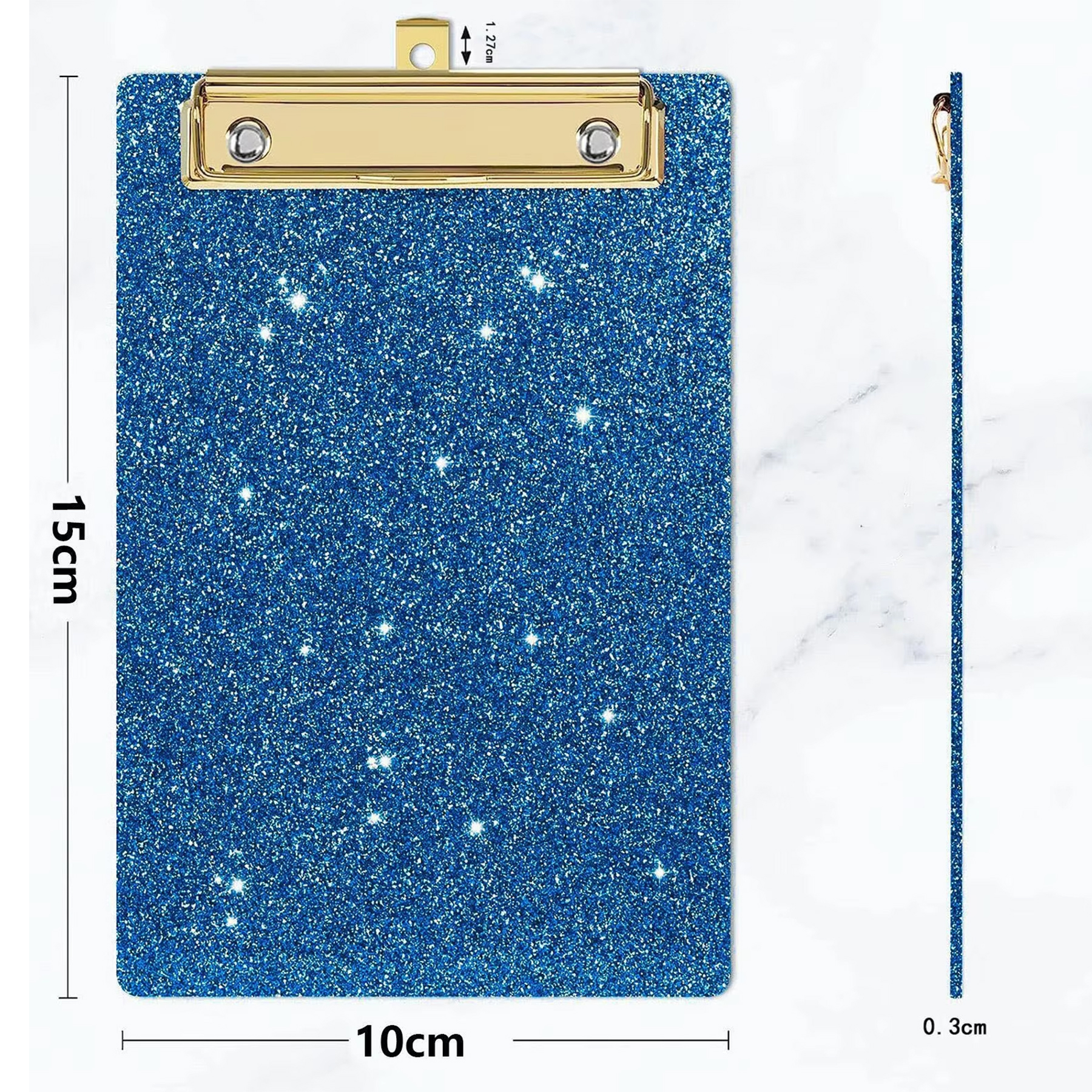 Plastic Clear Glitter Clipboard 12