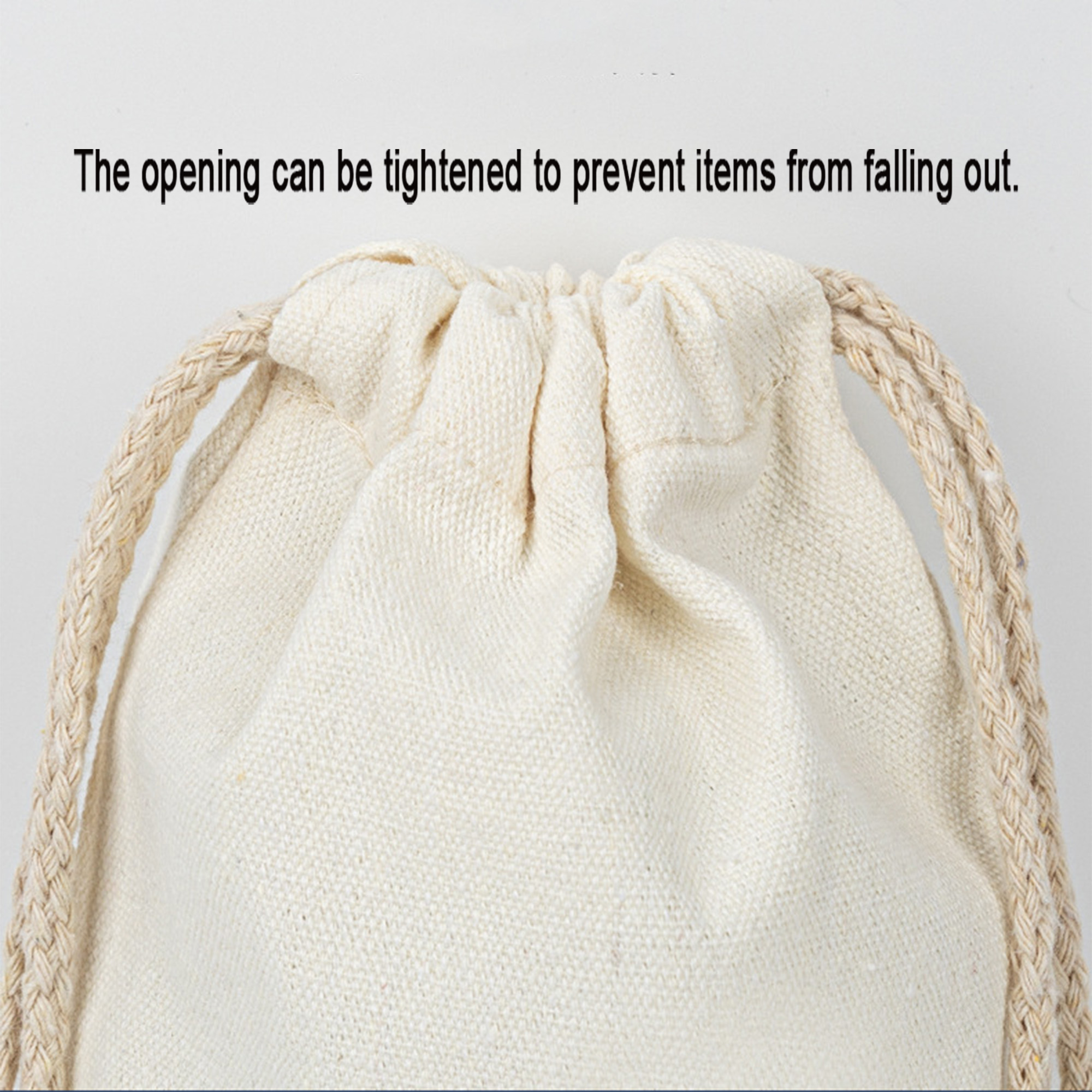 Canvas Bag With Adjustable Drawcord Storage Pouch 3