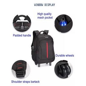 Multifunctional Waterproof Laptop Trolley Backpack 3