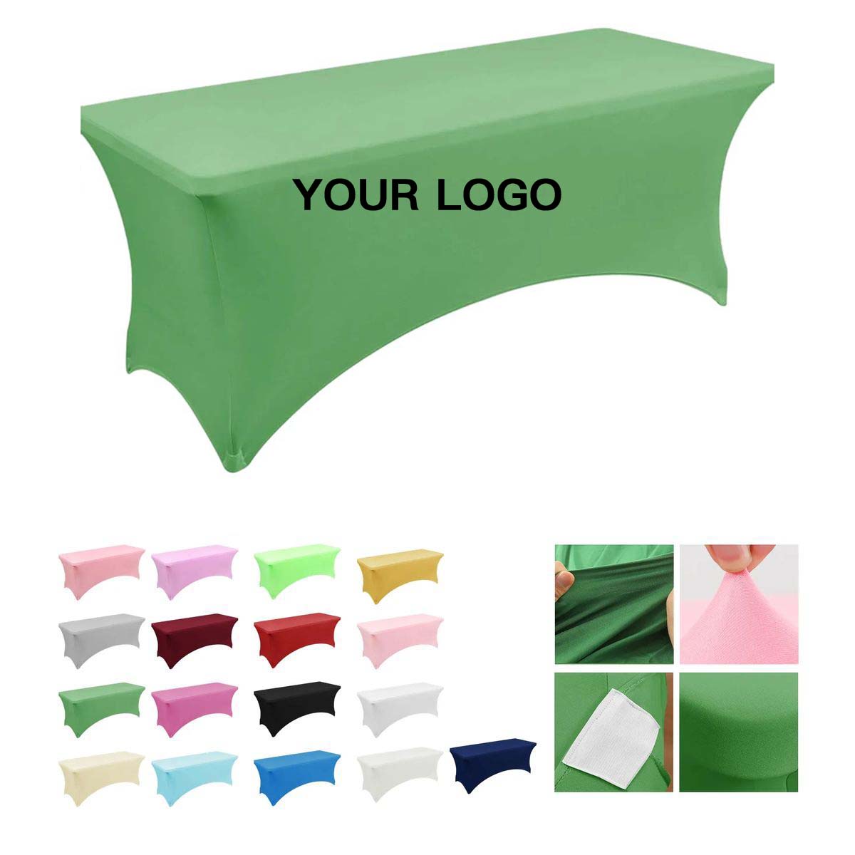 6FT Stretch Tablecloth for Rectangular Event Tables 2
