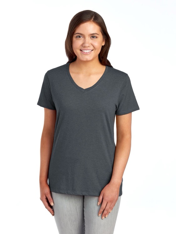 JERZEES Premium Blend Combed Ring-Spun Ladies' V-Neck T-Shirt 7