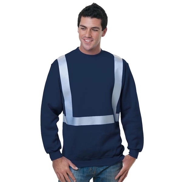 Hi-Vis Crewneck Sweatshirt, custom hoodie or sweatshirt with logo imprint 2