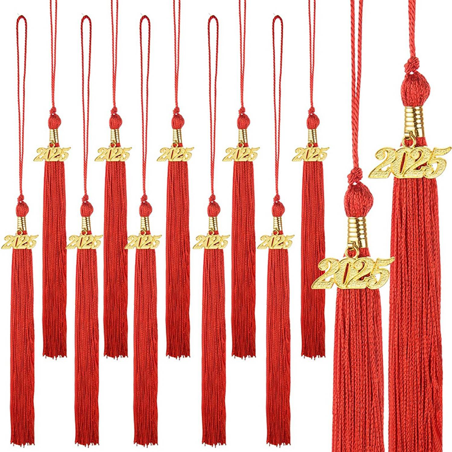 Graduation Tassels With Gold 2025 Year Charm Pendant 2