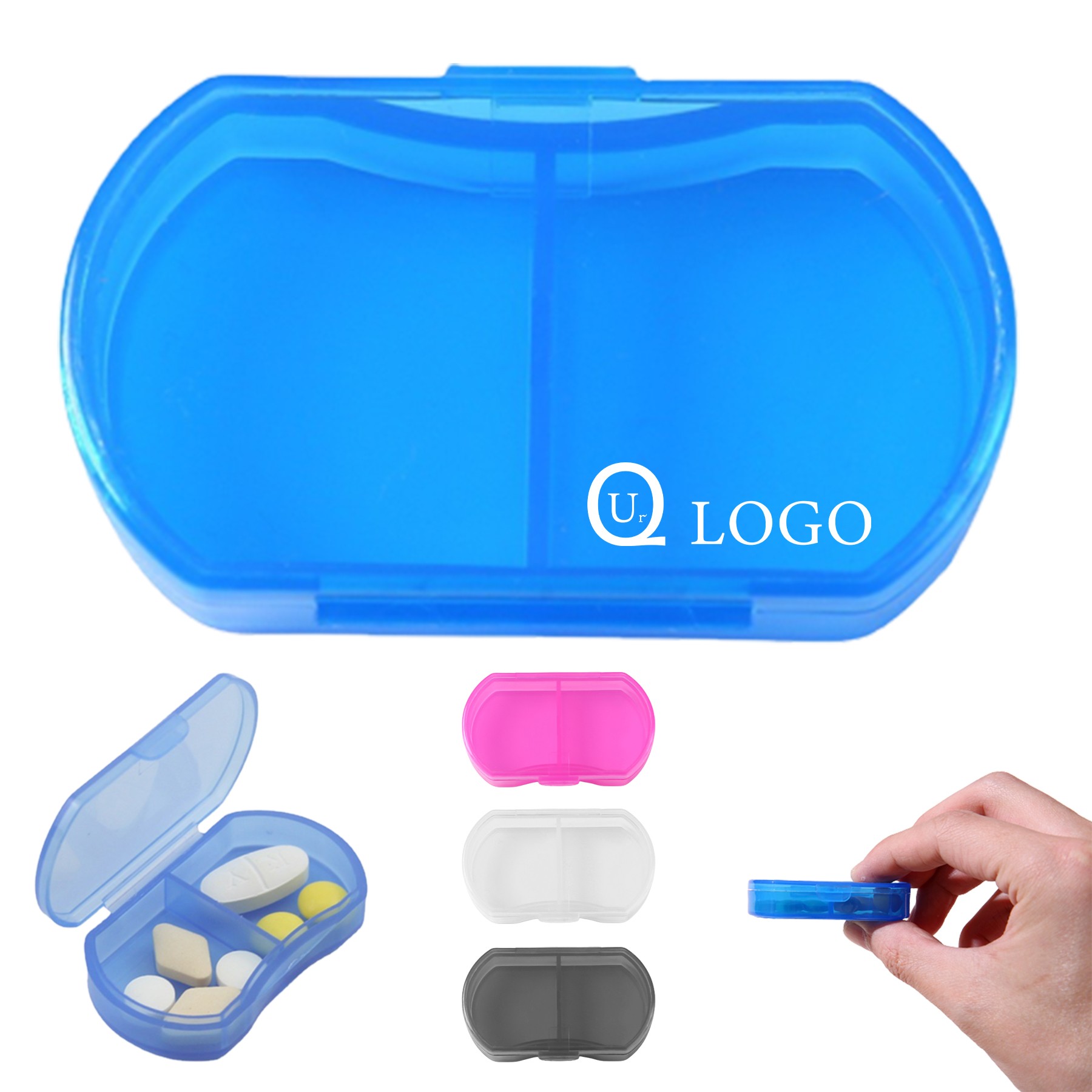 Two Compartments Pill Box 3