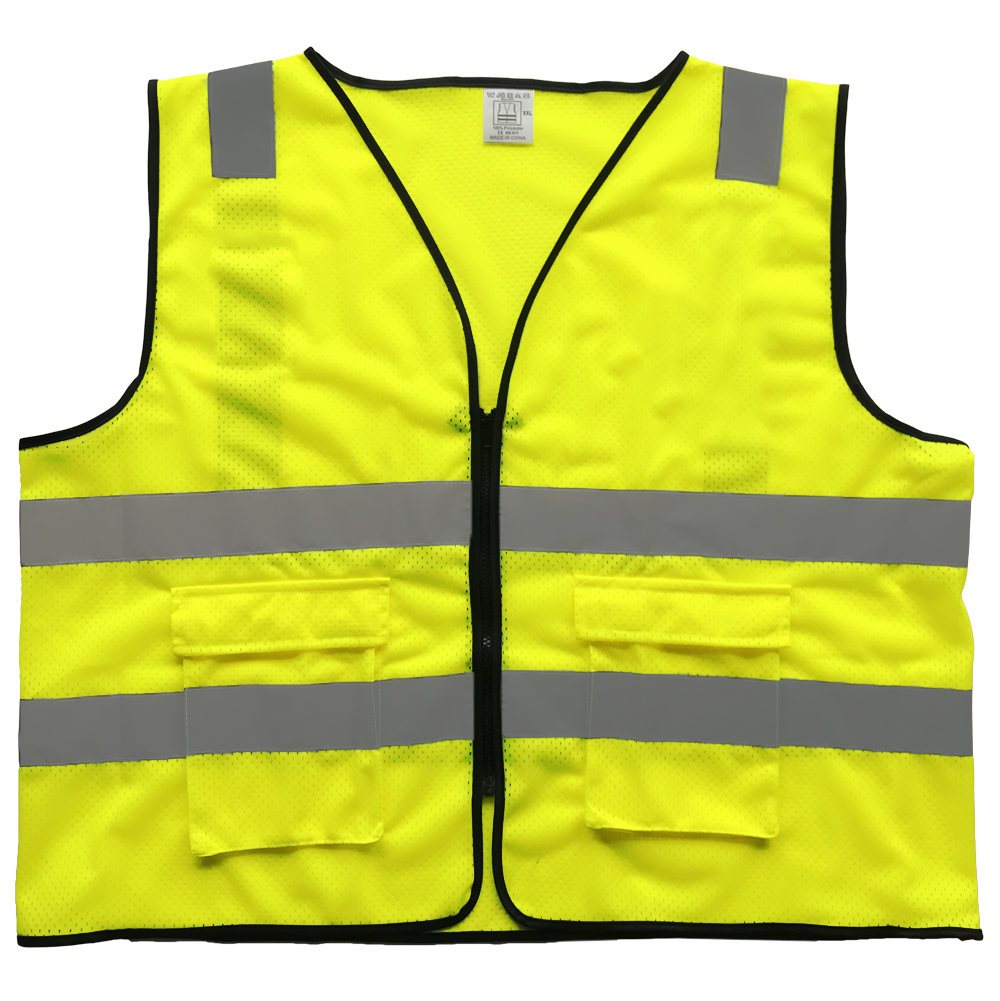 Diamond Mesh Zipper Safety Vest