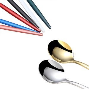 7.67 Inch Dual Color Golden Spoon With Round Head 3