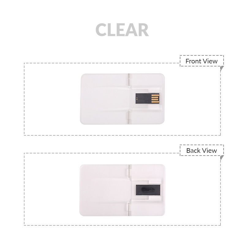 Transparent Credit Card USB Flash Drive, 8GB 1