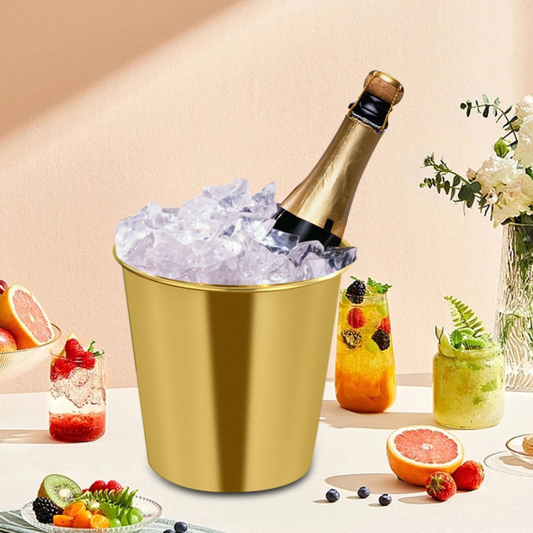 37 Oz Stainless Steel Ice Bucket Drinks Bottle 4