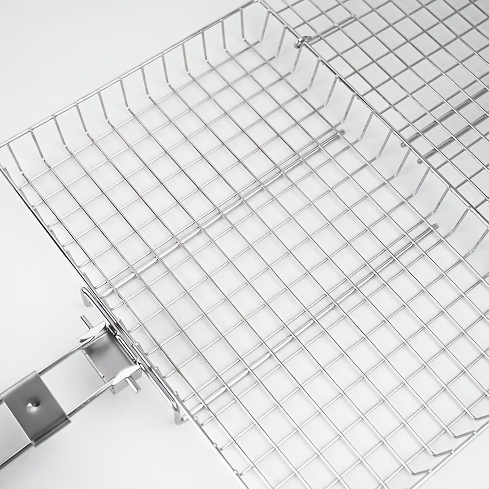 Stainless Steel Folding Portable Outdoor Camping Rack Grill Basket 6