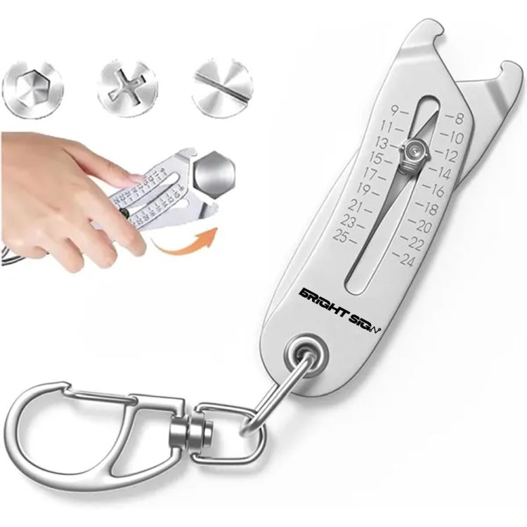 Bolt & Nut Thread Size Checker Keychain 2